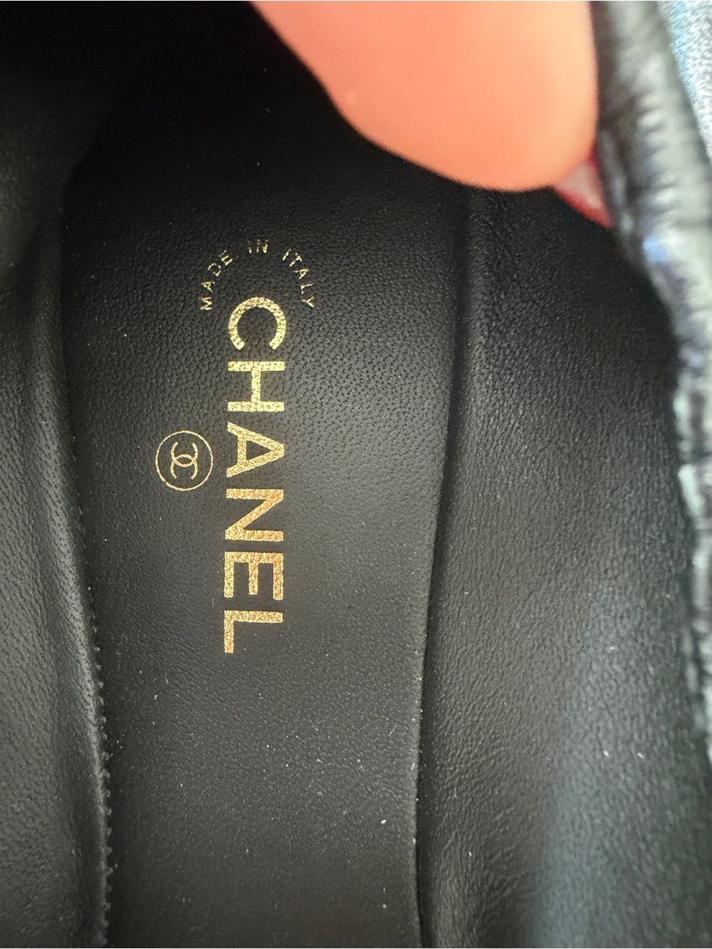 Chanel Blazy Black Lambskin Square Toe CC Logo Turn-lock Crunchy Ballet Flats - Picture 9 of 16